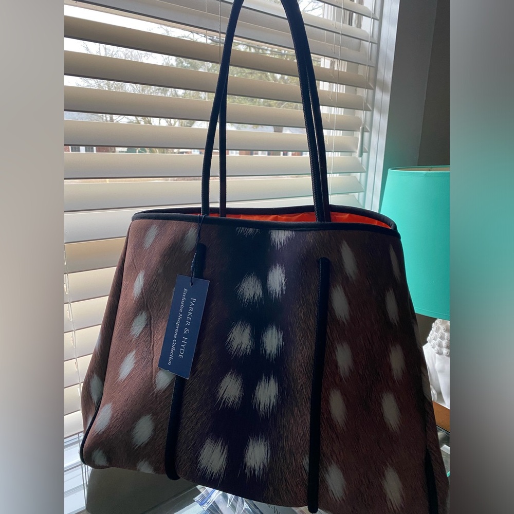 Parker & Hyde Large Axis Tote Bag in Fawn Print